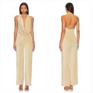superdown saffron cowl neck jumpsuit